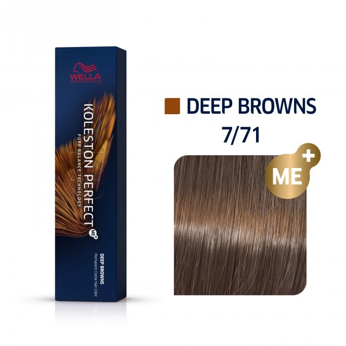 Wella Koleston Perfect Me+ Hajfesték - 7/71 - 60ml - Hamvas Barna Kzépszőke képe 1